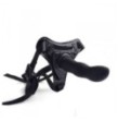 Fallo didlo strap on indossabile in silicone anale vaginale sex toys per donna nero black plug pit