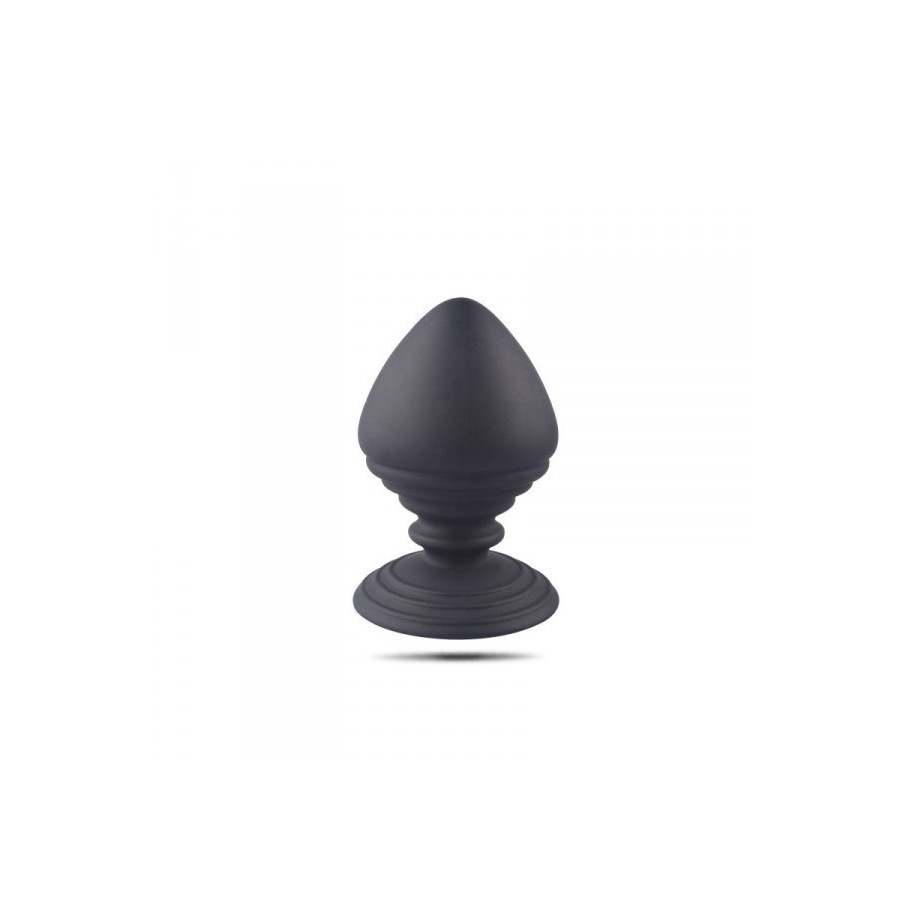 Plug anale fallo con ventosa in silicone nero butt dildo black pine realistico per donna e uomo