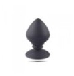 Plug anale fallo con ventosa in silicone nero butt dildo black pine realistico per donna e uomo