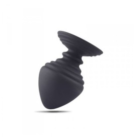 Plug anale fallo con ventosa in silicone nero butt dildo black pine realistico per donna e uomo