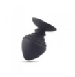 Plug anale fallo con ventosa in silicone nero butt dildo black pine realistico per donna e uomo