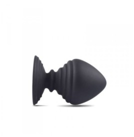 Plug anale fallo con ventosa in silicone nero butt dildo black pine realistico per donna e uomo