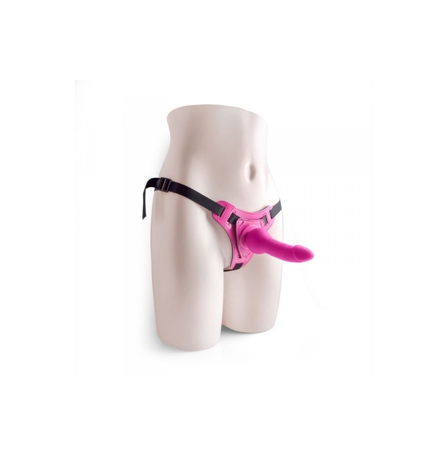 Fallo dildo in silicone strap on indossabile pink vaginale anale sex toys