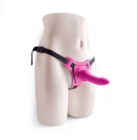 Fallo dildo in silicone strap on indossabile pink vaginale anale sex toys