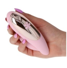 Vibratore vaginale stimolatore clitorideo per donna in silicone ros...