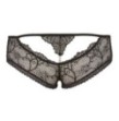 Slip sexy in pizzo trasparente per donna coulotte con strass mutande nere