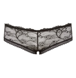 Slip sexy in pizzo trasparente per donna coulotte con strass mutande nere