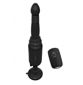 Vibratore anale realistico stimolatore dildo fallo su e giù vaginale in silicone nero black sex machine