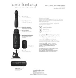 Vibratore anale realistico stimolatore dildo fallo su e giù vaginale in silicone nero black sex machine