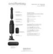 Vibratore anale vaginale realistico stimolatore dildo fallo su e giù in silicone nero black sex machine