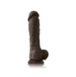 Fallo realistico in silicone con ventosa dildo vaginale anale maxi cock nero sex toys 8 brown