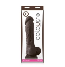 Fallo realistico in silicone con ventosa dildo vaginale anale maxi cock nero sex toys 8 brown