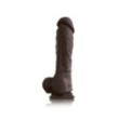 Fallo realistico in silicone con ventosa dildo vaginale anale maxi cock nero sex toys 8 brown