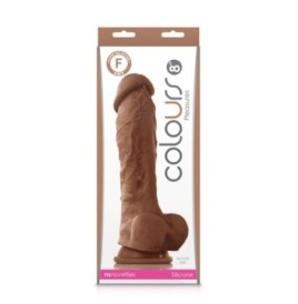 dildo realistico in silicone con ventosa fallo vaginale anale maxi cock nero sex toys 8 caramel