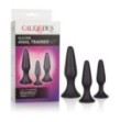 Kit Fallo anale tappo anal nero dildo black set 3 pz mini med maxi butt plug