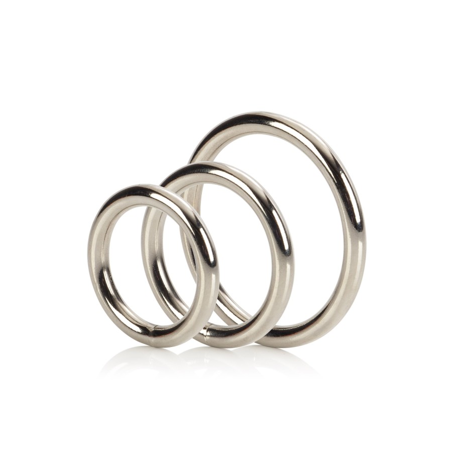 kit anello fallico Silver Ring - 3 Piece Set