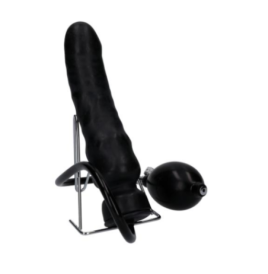 dildo fallo gonfiabile in lattice nero per sesso uomo donna stimolatore black