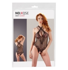 body intimo in pizzo nero lingerie donna sensuale seducente incroci...