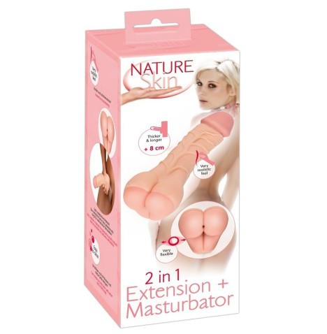 masturbatore extender fallo realistico nature skin - Masturbatore U...