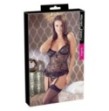 lingerie intimo donna nero guepiere sexy trasparente a perizoma in pizzo black