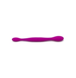 Vibratore doppio ricaricabile dildo vaginale anale fallo in silicon...