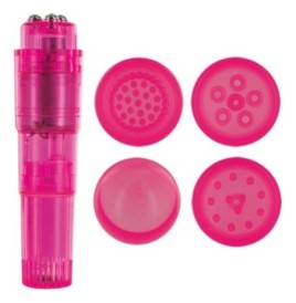 Stimolatore per clitoride multitestina pleasy pink - Stimolatori Va...