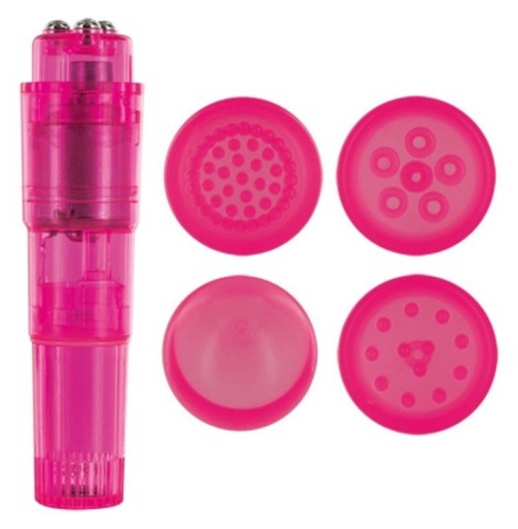 Stimolatore per clitoride multitestina pleasy pink - Stimolatori Va...