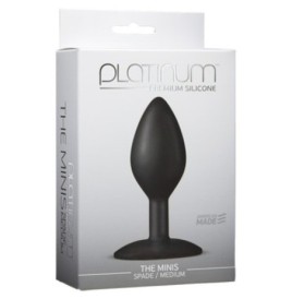 Plug anale silicone platinum premium the mini's spade medium black ...