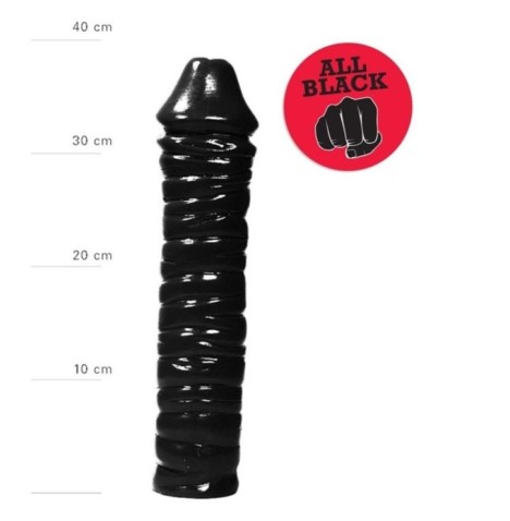 Dildo nero realistico maxi fallo vaginale anale all black plug sex ...