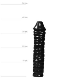 Dildo nero realistico maxi fallo vaginale anale all black plug sex ...