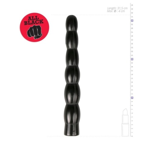 Dildo anale all black fallo nero sex toys realistico morbido plug -...