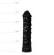 Fallo maxi realistico big maxi nero dildo vaginale anale con ventosa all black