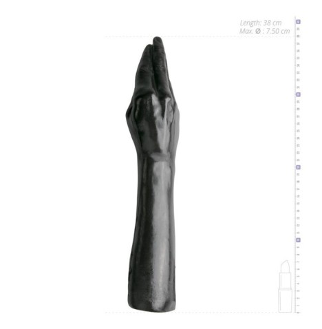 Dildo per fisting fallo vaginale anale nero all black plug maxi big...