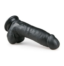 dildo fallo nero con ventosa e testicoli ultra realistico vaginale ...