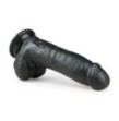 dildo fallo nero con ventosa e testicoli ultra realistico vaginale anale black