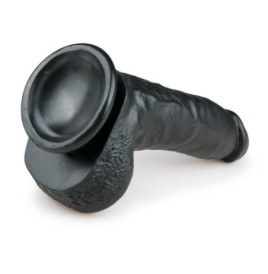 dildo fallo nero con ventosa e testicoli ultra realistico vaginale ...