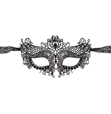 Maschera per notte da donna sexy nera veneziana gothic black - Masc...