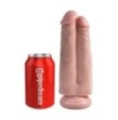 Fallo vaginale dildo realistico con ventosa king cock doppio 7 caramel two in one