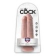 Fallo vaginale dildo realistico con ventosa king cock doppio 7 caramel two in one