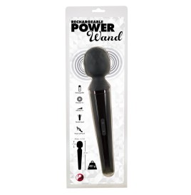 Vibratore ricaricabile power wand black - Stimolatori Vaginali - Se...