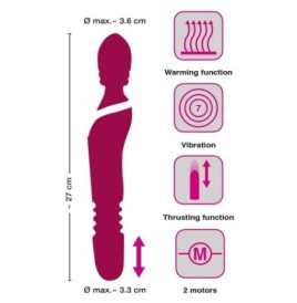 Vibratore realistico doppio stimolatore vaginale wand ricaricabile ...