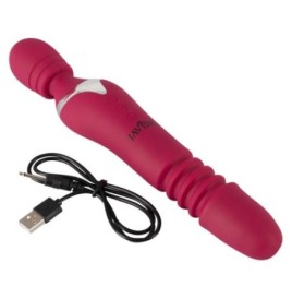 Vibratore realistico doppio stimolatore vaginale wand ricaricabile ...