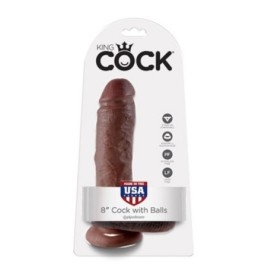 Fallo realistico Dildo king cock Brown 8 Whit balls - Falli Realist...