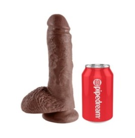 Fallo realistico Dildo king cock Brown 8 Whit balls - Falli Realist...