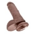 Fallo realistico Dildo king cock Brown 8 Whit balls