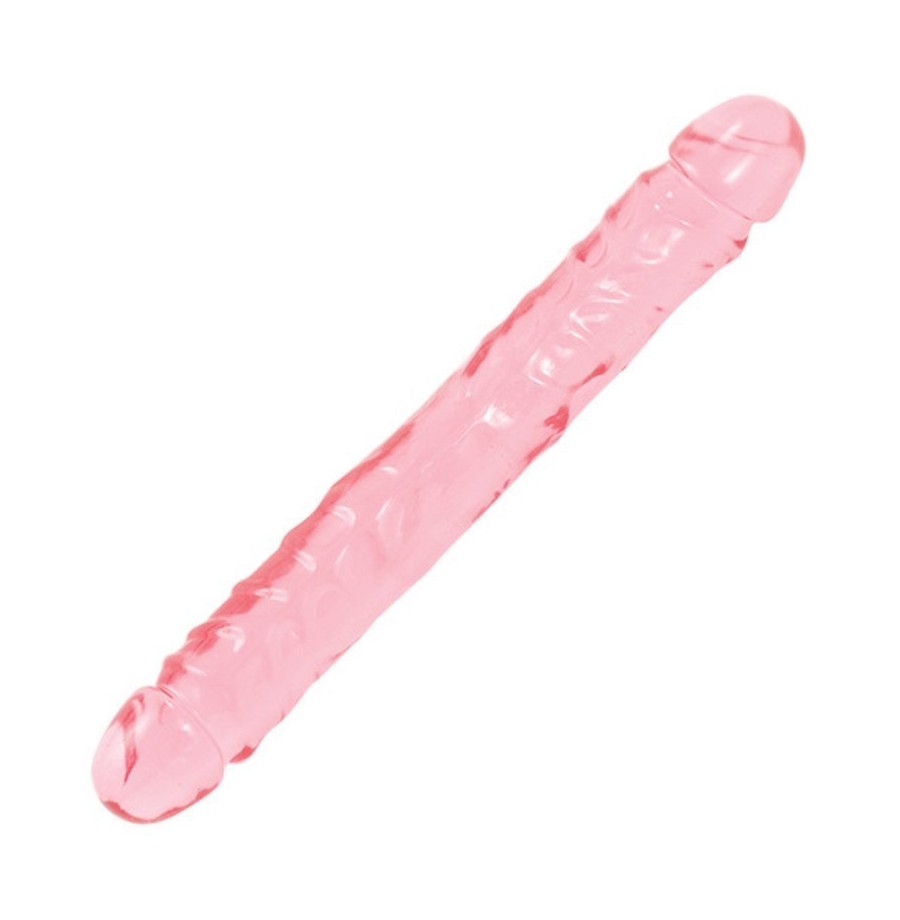 Fallo doppio Dildo crystal jellies double dong 12 pink