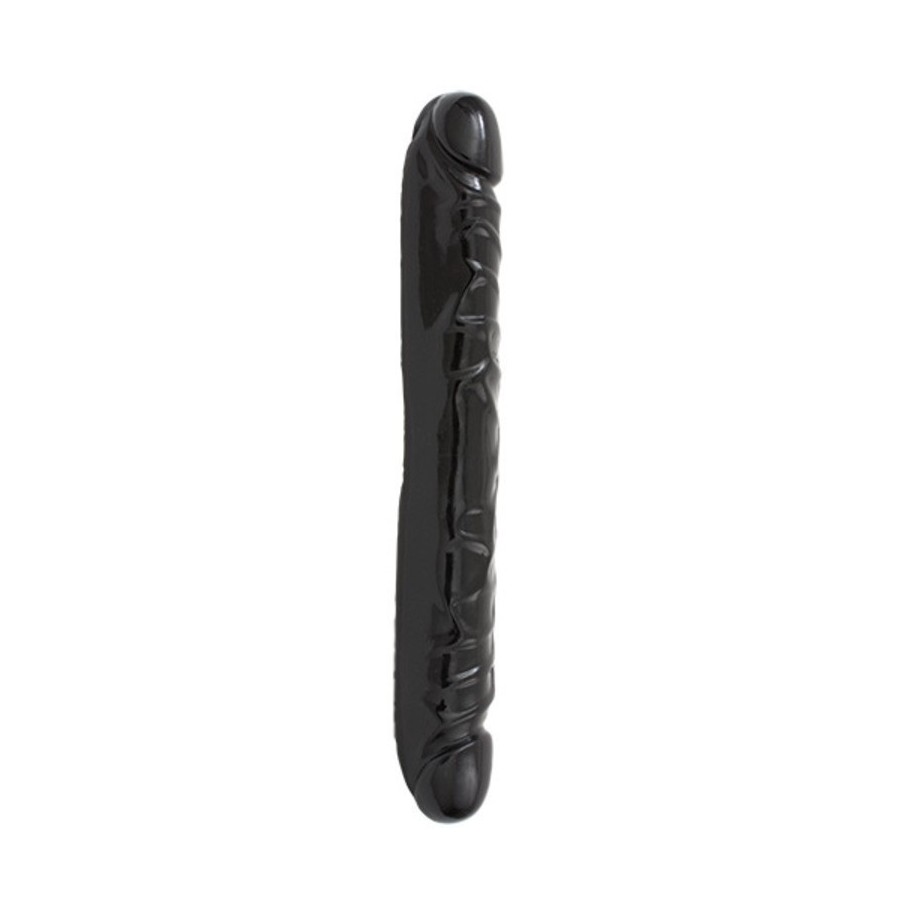 Dildo Doppio fallo header veined 12 black