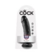 Fallo vaginale king cock realistico dildo vaginale con ventosa 8 Nero black