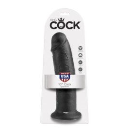 Fallo realistico Vaginale maxi dildo con ventosa king cock 10 nero ...