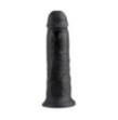 Fallo realistico Vaginale maxi dildo con ventosa king cock 10 nero big xxl